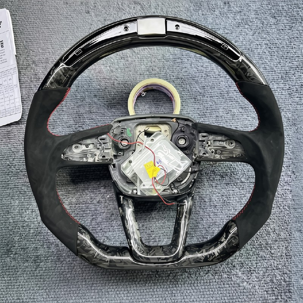 Audi Q5/6/7/8 — Forged Carbon Suede Steering Wheel