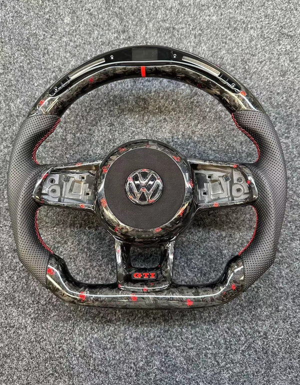 Volkswagen Golf, Golf GTI — Forged Carbon Airbag Cover Steering Wheel